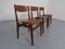 Danish Solid Teak Dining Chairs, 1960s, Set of 3 4