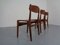 Danish Solid Teak Dining Chairs, 1960s, Set of 3 7