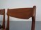 Danish Solid Teak Dining Chairs, 1960s, Set of 3 16