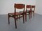 Danish Solid Teak Dining Chairs, 1960s, Set of 3 6