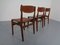 Danish Solid Teak Dining Chairs, 1960s, Set of 3, Image 6