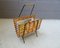 Rattan and Iron Magazine Rack, 1960 5