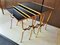 French Art Deco Glass & Gold Stacking Tables, 1940, Set of 3 4