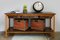 Vintage Industrial Sideboard or Worktable with 3 Drawers, Image 13