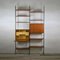 Wood & Metal Bookcase with Shelves & Compartments, 1950s 2