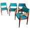 German Teak Dining Chair Set by Thonet, 1960s, Set of 4 1