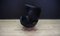 Silla Egg de cuero negro de Arne Jacobsen para Fritz Hansen, Imagen 8
