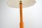 Lámpara de pie Art Déco de nogal y arce con mesa, años 20, Imagen 8