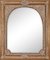 Vintage Arco Fiorito Mirror with Porcelain & Wood Frame by Giulio Tucci 1