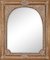 Vintage Arco Fiorito Mirror with Porcelain & Wood Frame by Giulio Tucci, Image 1