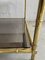 French Faux Bamboo, Mirrored Brass & Smoked Glass Two-Tier Coffee Table by Maison Baguès, 1960s, Image 7