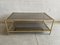 French Faux Bamboo, Mirrored Brass & Smoked Glass Two-Tier Coffee Table by Maison Baguès, 1960s, Image 1