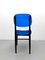 Blaue italienische Mid-Century Stühle aus Samt, 4er Set 7