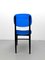 Chaises Mid-Century en Velours Bleu, Italie, Set de 4 7