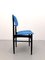 Blaue italienische Mid-Century Stühle aus Samt, 4er Set 6