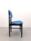 Chaises Mid-Century en Velours Bleu, Italie, Set de 4 6