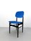 Blaue italienische Mid-Century Stühle aus Samt, 4er Set 4