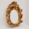 Espejo francés estilo Rococó antiguo de madera dorada, Imagen 2