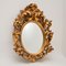 Antiker Französischer Spiegel im Rokoko Stil mit Vergoldetem Holzrahmen 1