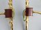 Golden Glass and Teak Sconces, Set of 2, Image 11