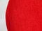 Taburete Mid-Century de terciopelo rojo, Imagen 5