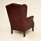 Antique Style Leather Wingback Armchair 9