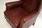 Antique Style Leather Wingback Armchair 6