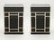 Black Lacquered Brass Bar Cabinets from Maison Jansen 1970s, Set of 2 1