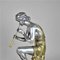 Große Art Deco Figurine Skulptur aus Bronze mit Flötenspielern 19