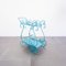 Chariot de Bar Vintage en Fer Bleu Tiffany, 1950s 2