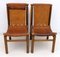 Italian Mid-Century Modern Leather Dining Chairs by Ilmari Tapiovaara for La Permanente Mobili Cantù, 1950s, Set of 2 3