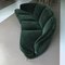 Mid-Century Italian Curved Green Velvet Sofa by Gio Ponti for Isa Bergamo, Image 21