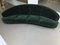 Mid-Century Italian Curved Green Velvet Sofa by Gio Ponti for Isa Bergamo, Image 4