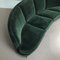 Mid-Century Italian Curved Green Velvet Sofa by Gio Ponti for Isa Bergamo 8