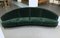 Mid-Century Italian Curved Green Velvet Sofa by Gio Ponti for Isa Bergamo 1