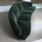 Mid-Century Italian Curved Green Velvet Sofa by Gio Ponti for Isa Bergamo 11