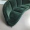 Mid-Century Italian Curved Green Velvet Sofa by Gio Ponti for Isa Bergamo, Image 14