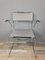 Vintage Italian Chrome and Leather Armchair 1