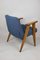 Blauer Vintage 366 Sessel von Józef Chierowski, 1970er 4
