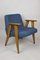 Vintage Blue 366 Lounge Chair by Józef Chierowski, 1970s 1