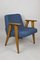 Vintage Blue 366 Lounge Chair by Józef Chierowski, 1970s, Image 1