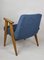 Vintage Blue 366 Lounge Chair by Józef Chierowski, 1970s 6