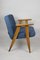 Blauer Vintage 366 Sessel von Józef Chierowski, 1970er 3