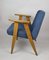 Blauer Vintage 366 Sessel von Józef Chierowski, 1970er 7