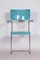 Czech Bauhaus High Gloss Blue Beech & Chrome Office Armchair by Vichr a Spol, 1930s 10