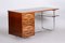 Art Deco Oak, Walnut & Chrome Model H-180 Writing Desk by Jindrich Halabala for Up Závody, 1930s 11