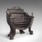 Antique English Victorian Ornate Cast Iron Fire Basket, 1900s, Image 2