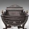 Antique English Victorian Ornate Cast Iron Fire Basket, 1900s 10