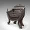 Antique English Victorian Ornate Cast Iron Fire Basket, 1900s 3