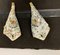 Vintage Porcelain Flower Horns from Desvres, Set of 2 1
